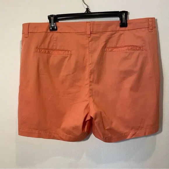 Riders by Lee Women’s 18W Shorts 6” Inseam Burnt Coral Midrise - Picture 3 of 6